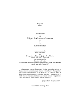 Documentos de Miguel de Cervantes Saavedra y de sus familiares
