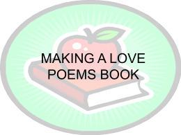 MAKING A LOVE POEMS BOOK