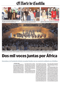 El Norte de Castilla: Dos mil voces juntas por África
