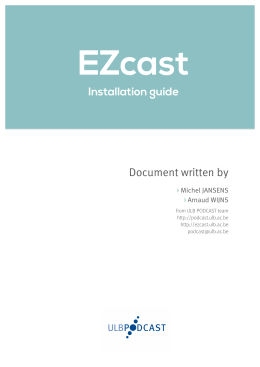 Document written by Installation guide