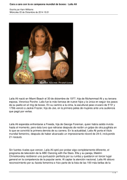 Cara a cara con la ex campeona mundial de boxeo: Laila Ali
