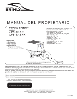 MANUAL DEL PROPIETARIO - Brinly