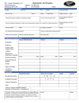 Job Application Form Template