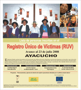 Registro Único de Víctimas (RUV)