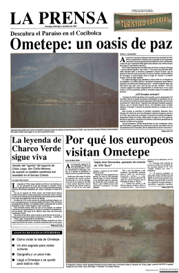 Ometepe: un oasis de paz - La Prensa 4 de marzo de 1993
