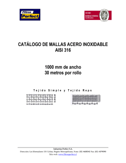 CATÁLOGO DE MALLAS ACERO INOXIDABLE AISI