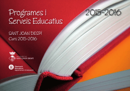Programes i serveis educatius 2015-2016