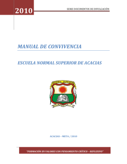 MANUAL DE CONVIVENCIA ENSA 2010