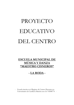 PROYECTO EDUCATIVO DEL CENTRO
