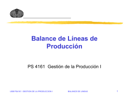 Balance de Líneas de Producción