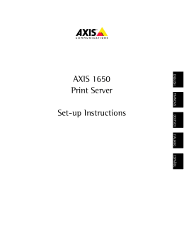 AXIS 1650 Print Server Set-up Instructions