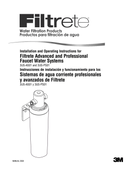 Filtrete Advanced and Professional Faucet Water