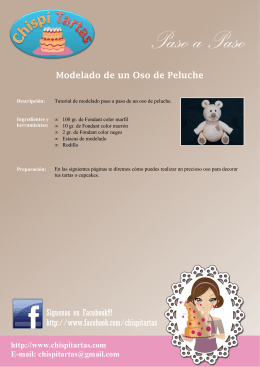 Modelado oso de peluche - Tartas, cupcakes y galletas | Chispitartas