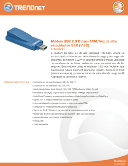 Módem USB 2.0 Datos/TAM/Voz de alta velocidad de