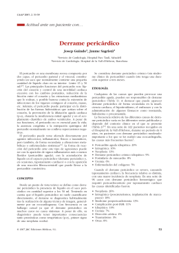 Derrame pericárdico - J y C Ediciones Médicas