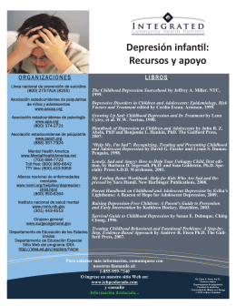 ICHP Childhood Depression Resources and Support Flyer Spanish