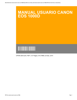MANUAL USUARIO CANON EOS 1000D