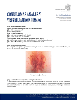 Condilomas-Virus del Papiloma Humano