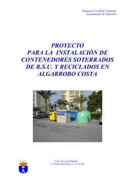 proyecto para la instalación de contenedores soterrados de rsu y