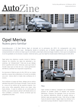 Autozine - Opel Meriva