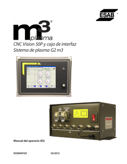 CNC Vision 50P y caja de interfaz Sistema de plasma G2 m3