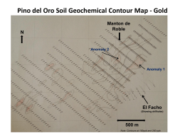 Pino del Oro Soil Geochemical Contour Map