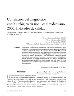 Correlación del diagnóstico cito-histológico en nódulos tiroídeos