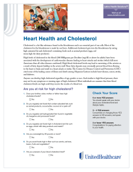 La Salud del Corazón y el Colesterol
