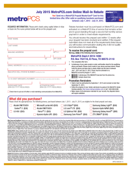 What did you purchase? July 2015 MetroPCS.com Online Mail