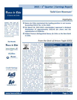 2015 – 1 Quarter | Earnings Report `Solid Core