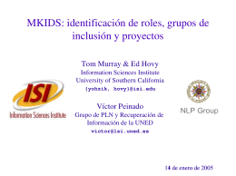 MKIDS: identificación de roles, grupos de inclusión y proyectos