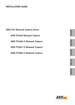 AXIS P33/P33-V Network Camera Series Installation Guide