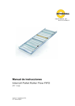 Manual de instrucciones Interroll Pallet Roller Flow FIFO