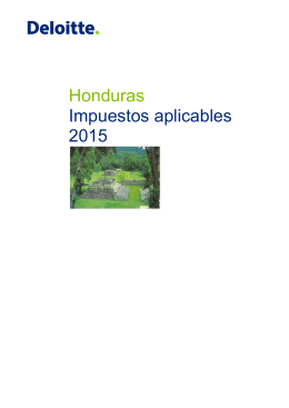 Honduras Impuestos aplicables 2015