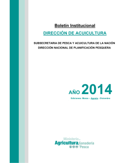 Boletín Dirección de Acuicultura Agosto 2014