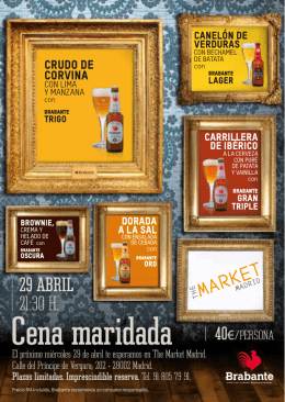 Cena maridada - The Market Madrid