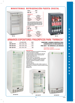 armarios expositores frigoríficos para “farmacia”