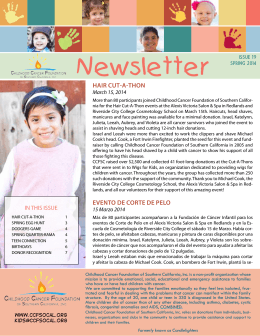 Newsletter Issue 19 - Childhood Cancer Foundation of Southern