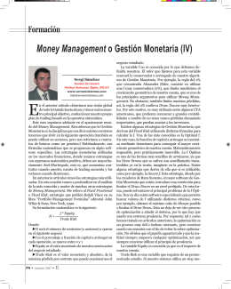Money Management o Gestión Monetaria (IV)