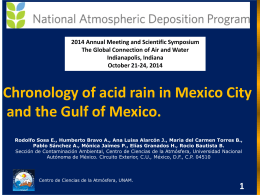 Chronology of acid rain in Mexico City