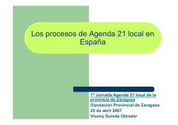 Los procesos de Agenda 21 Local en España