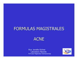 FORMULAS MAGISTRALES ACNE - PIEL