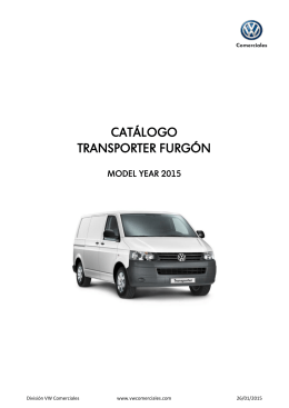 CATÁLOGO TRANSPORTER FURGÓN