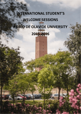 INTERNATIONAL STUDENT`S WELCOME SESSIONS PABLO DE