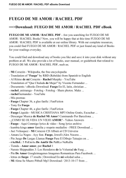 FUEGO DE MI AMOR / RACHEL pdf ebooks
