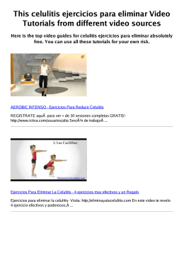 #Z celulitis ejercicios para eliminar PDF video books