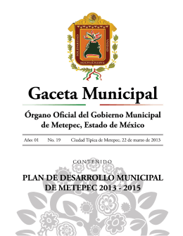 Plan de Desarrollo Municipal 2013-2015