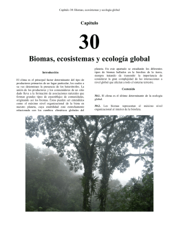 Biomas, ecosistemas y ecología global
