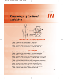 III Kinesiology of the Head and Spine