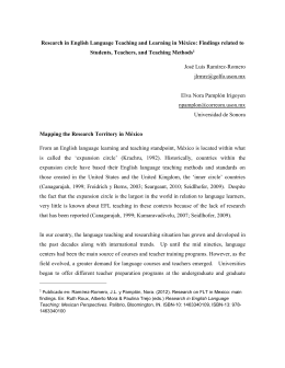 Research in English Language Teaching and Learning in México